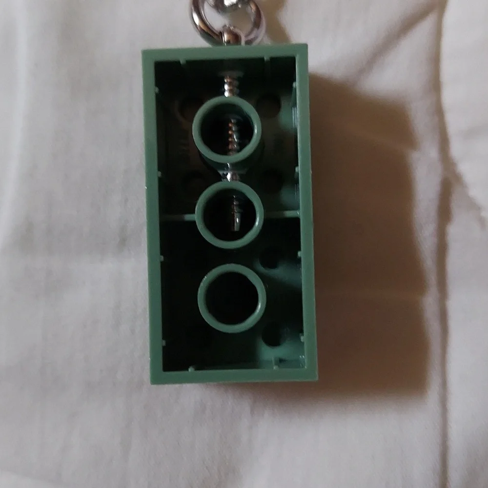 LEGO Sand Green Brick Tile Keychain Bag Charm BNWT RETIRED FINAL SALE